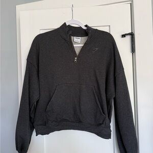 Gymshark Dark Charcoal Half-Zip Sweater